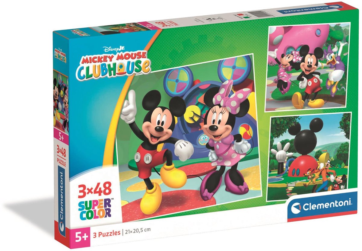 Clementoni mickey mouse klubhus (3 x 48 stykker)