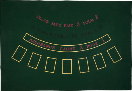 Longfield black jack kleed 130 x 90 cm – groen vilt – casino spel accessoire voor thuis – engelhart