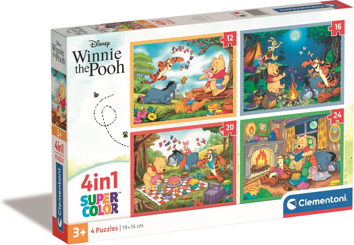 Clementoni puslespil farve disney Plys, 4i1
