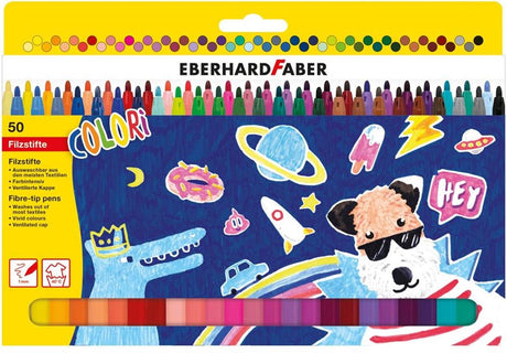 Eberhard faber tusch - farvet - 50 stk - assorteret - ef-551150