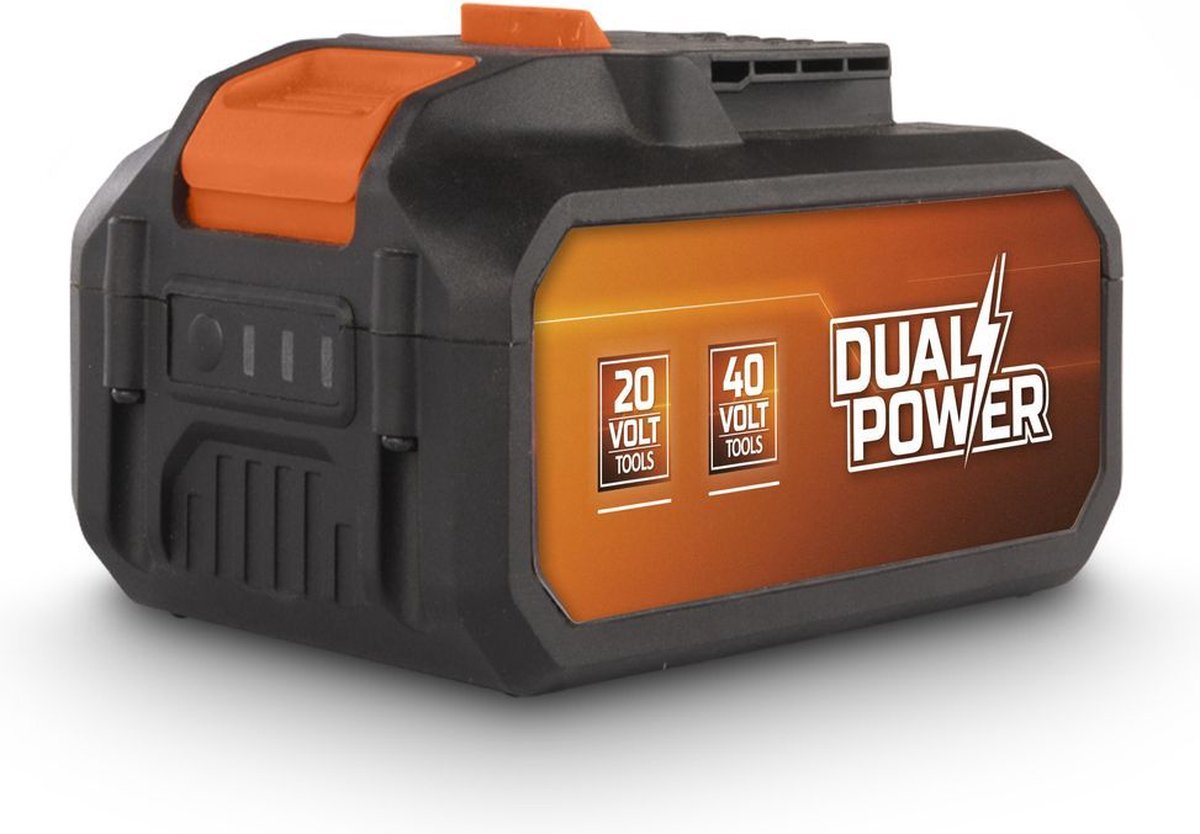 Powerplus dual power batteri powdp9040 - 2x20v, 8.0ah, 4.0ah - batteri til 20v 40v enheder - LED strømindikator - batteriplatform
