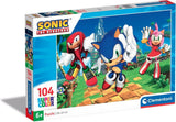 Clementoni puslespil - sonic, 104 stk.