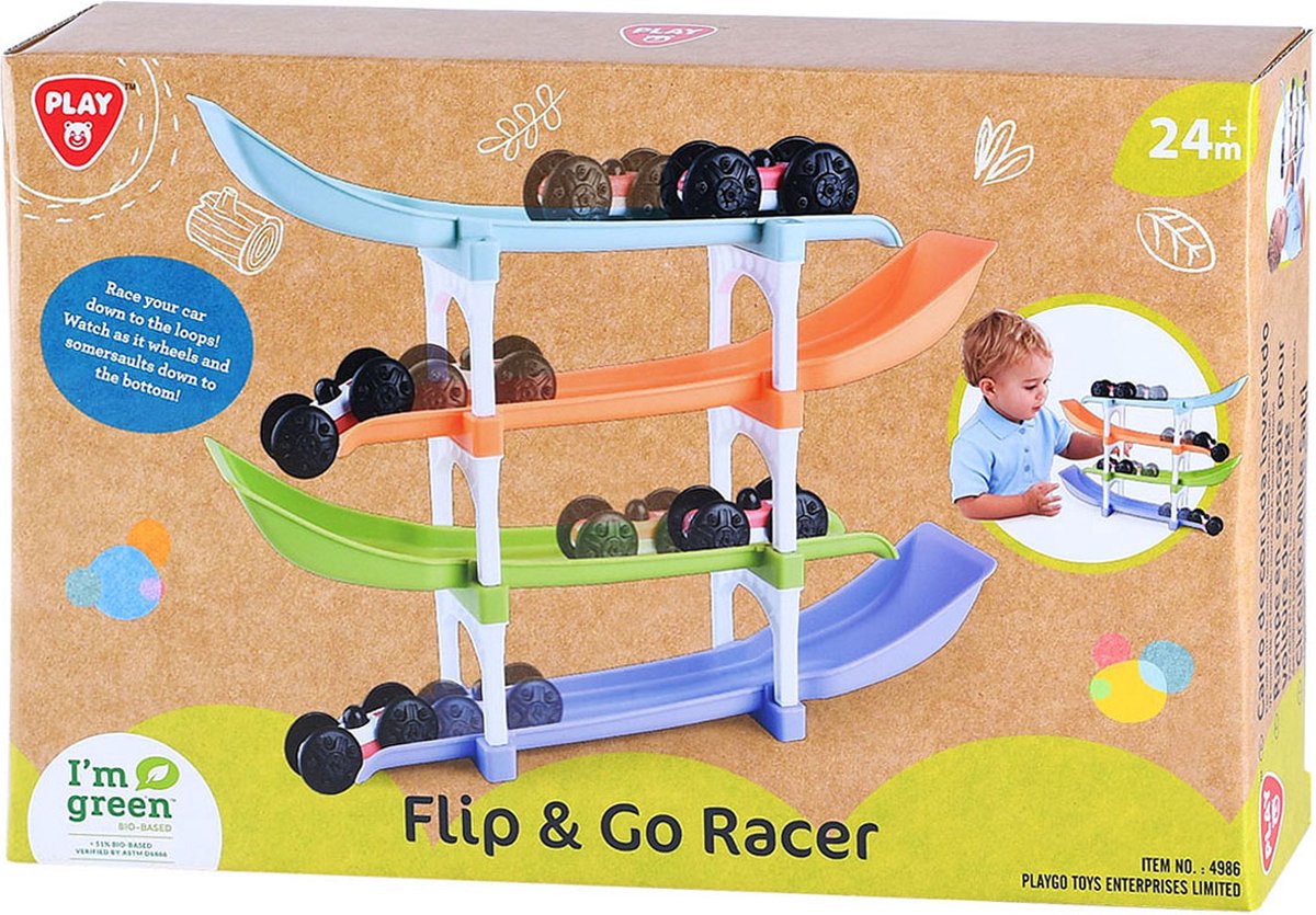 Playgo biobaseret flip and go racerbane - 11 stk.