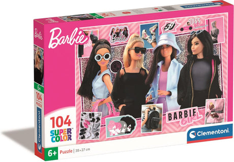 Clementoni - børnepuslespil - 104 brikker - barbie - puslespil fra 6 år