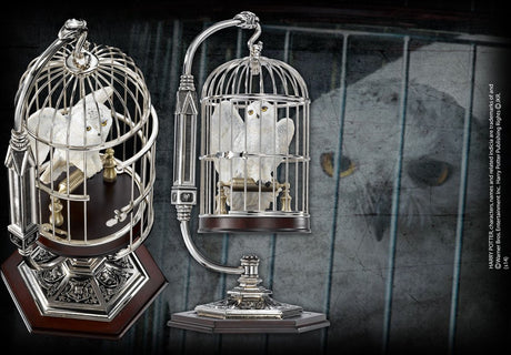 Noble samling harry potter - miniature figur - hedwig i bur