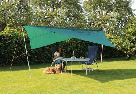 Eurotrail tarp 3 50% uv bescherming 300 x 300 cm polyester groen