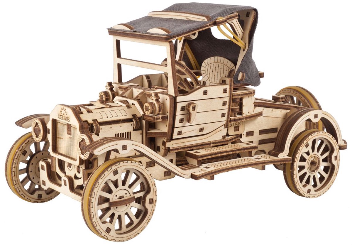 Ugears træ 3D model - model t retro bil