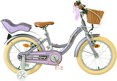 Volare blossom børnecykel - piger - 16 tommer - lilla - to håndbremser