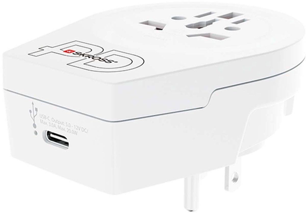 Skross 1.500292 rejsestik landadapter verden til os usb c20pd