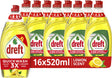 Dreft platinum quickwash citron flydende håndopvaskemiddel - 16 x 520ml