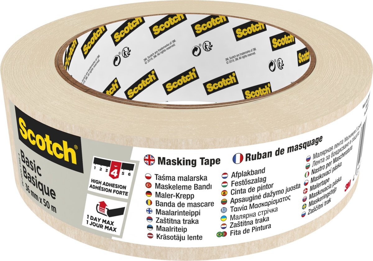 Scotch malertape basic 36mmx50m beige | 16 stk