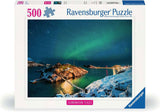 Ravensburger puslespil Northern Lights at Bergsfjord - puslespil - 500 brikker