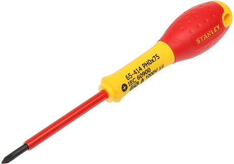 Stanley håndværktøj fatmax skruetrækker phillips vde ph0 x 75mm - 0-65-414