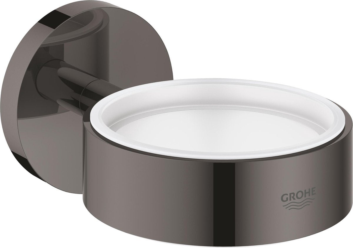 Grohe essentials holder til sæbedispenser eller glas - vægmontering - hård grafit (antracit blank)