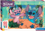 Clementoni - puslespil - 60 brikker - lilo stitch - puslespil til børn - superfarve