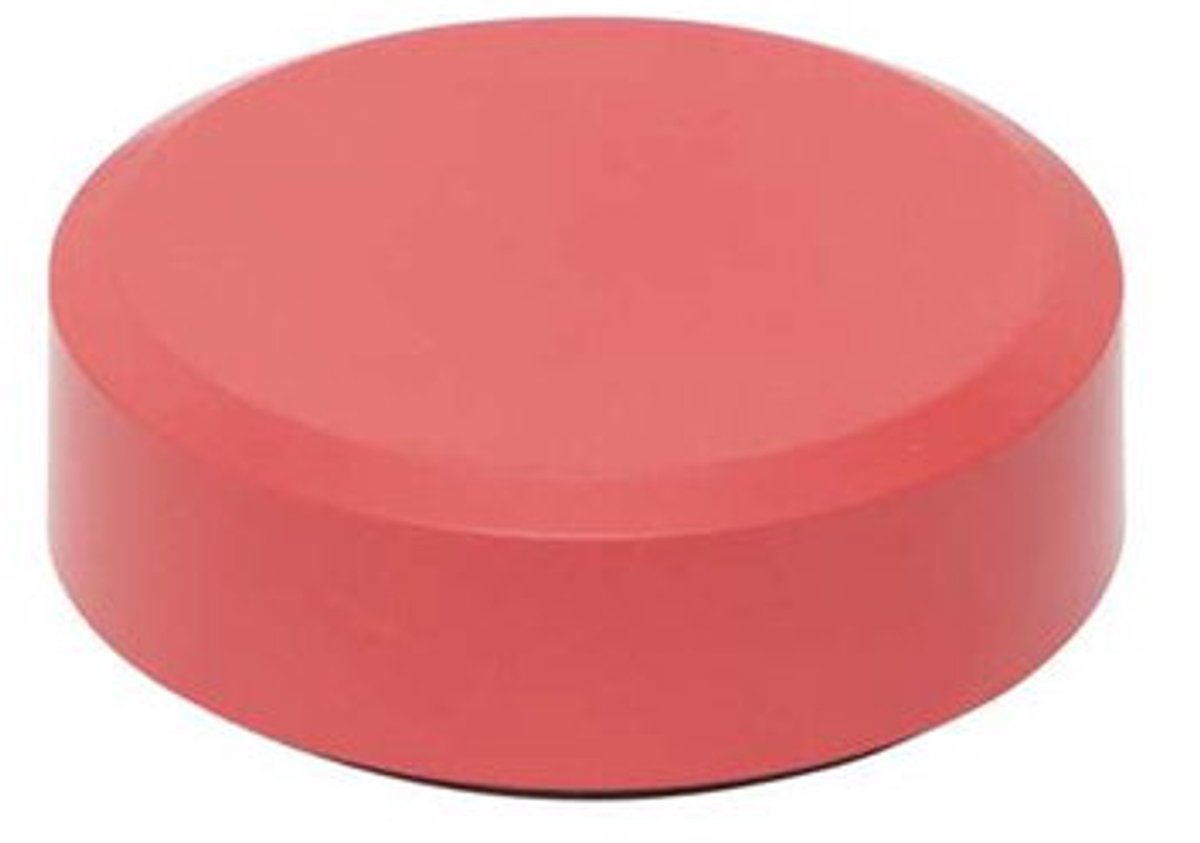 Maul magnet pro genbrugsrund 20 stk 0,6 kg plast ferrit bruchsicher lackiert ø 2,9 x 1,1 cm rød