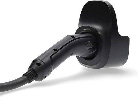Nedis ladekabelholder til elbiler - vægbeslag - EV ladekabler - holdbart ABS - universal kabelholder
