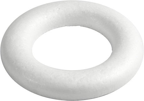 Creativ Company Styropor Ring hvid med flad ryg, 35 cm