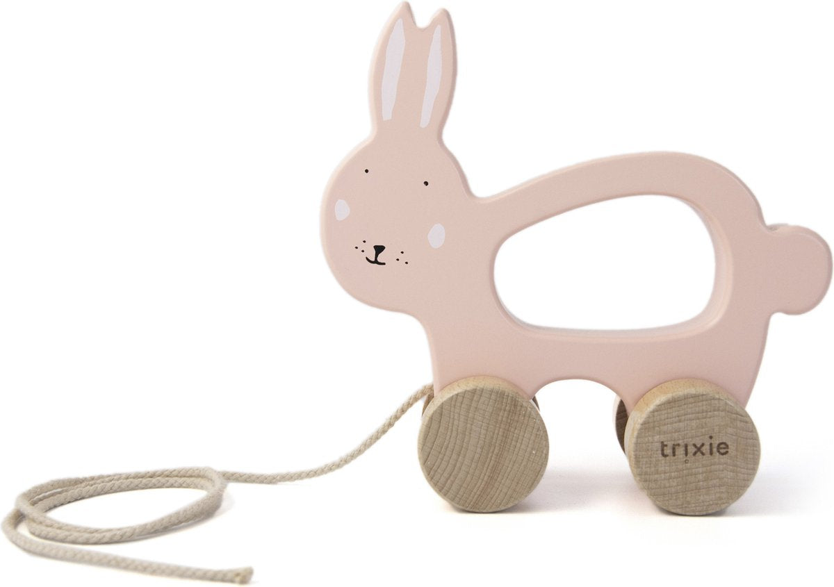 Trixie trætræklegetøj - mrs. kanin - til de første skridt - babylegetøj - til drenge piger - kanin