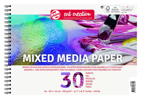 Talens art creation papier mixed media a4 wit | 3 stuks