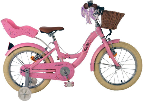 Volare Blossom Børns cykel - piger - 16 tommer - lyserød - to håndbremser