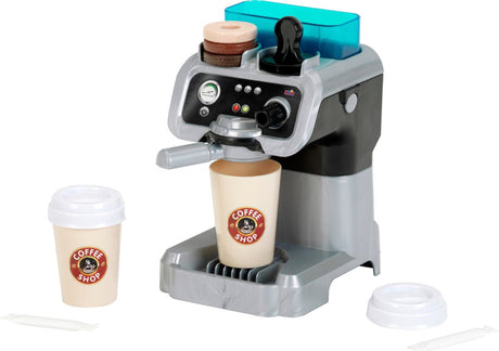 Klein legetøj mm barista espressomaskine - coffee to go kopper, portafilter, kaffepuder, sukker og kaffemaskine - multifarvet