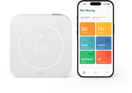 Tado° bedrade slimme thermostaat x (2e gen.) - smart thermostaat - opentherm relay - matter - google home, alexa apple home - wit