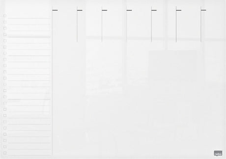 Nobo dry erase mini A3 whiteboard - ugeplanlægger - 297 x 420 mm - inklusive tusch - gennemsigtig akryl