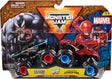 Monster jam marvel - vemon vs. de amazing spide-man metale trucks - schaal van 1:64