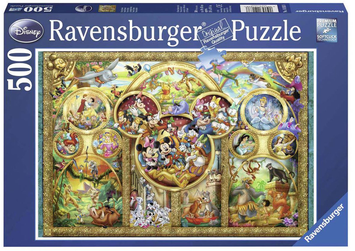 Ravensburger puslespil Disney familie - puslespil - 500 brikker