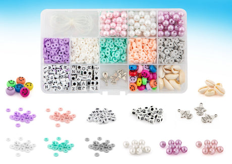 Grafix perlers perler i boks, 12 sæt perler