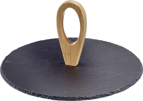 Westmark serveringsbakker tapas + venner - stilfuld serveringsbakke til snacks og fingermad, ideel til spisebordet eller buffeten, belagt bakke - skifer, ø 30cm