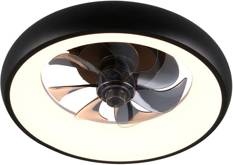 Rl live your light reality muonio - blæser - sort mat - inkl. 1x SMD 20 W - fjernbetjening - integreret lysdæmper - trinløst justerbar lysfarve - hukommelsesfunktion - 3 hastighedsindstillinger - sommer- og vintertilstand