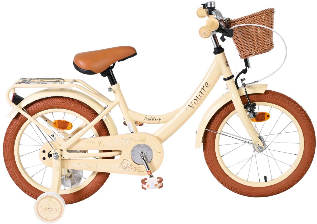 Volare ashley børnecykel - piger - 16 tommer - creme