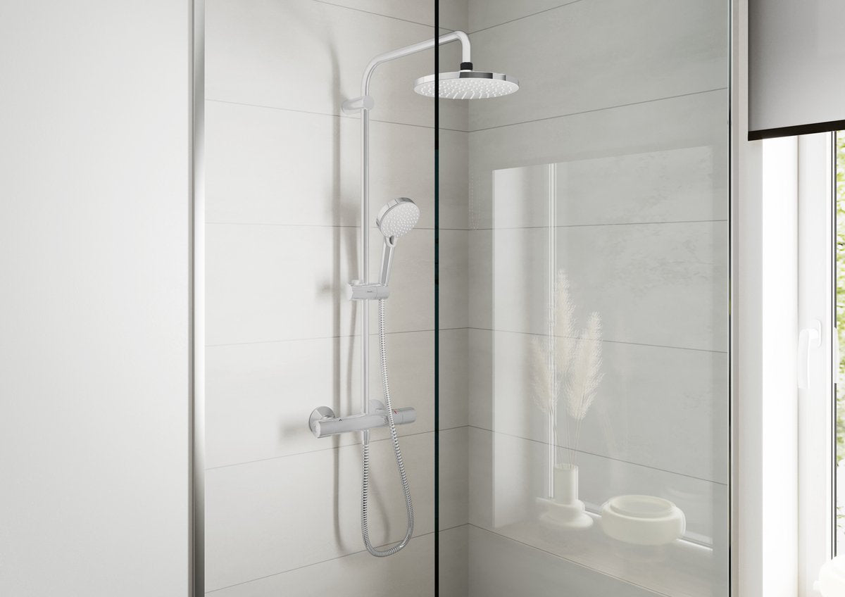 Hansgrohe lakblanding - showerpipe - krom - med termostat