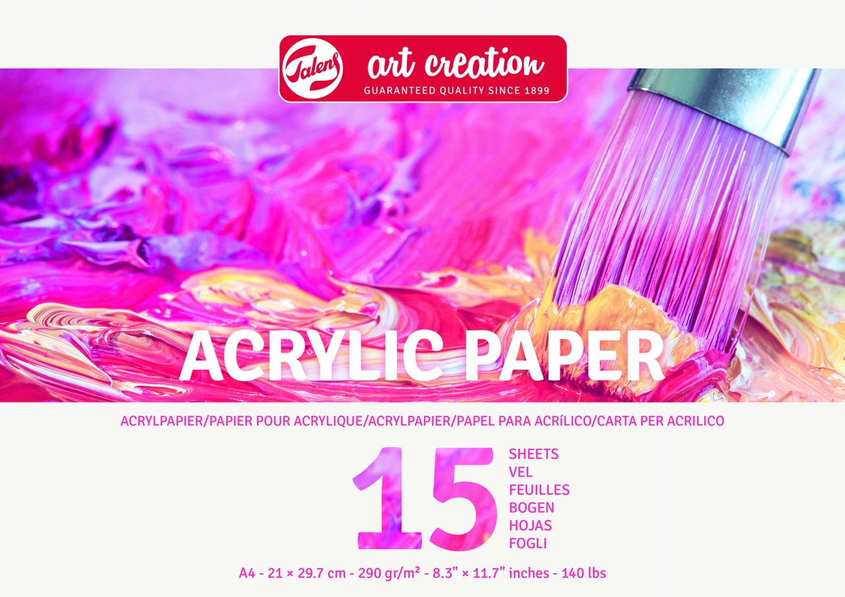 Talens art creation akrylpapir a4 290 g 15 ark