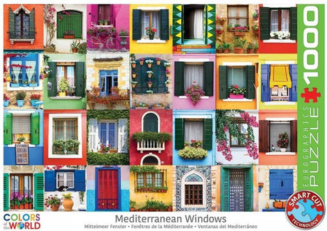 Eurographics - Middelhavsvinduer [middelhavsvinduer] - 1000 brikker 68×48cm (b×h) - puslespil