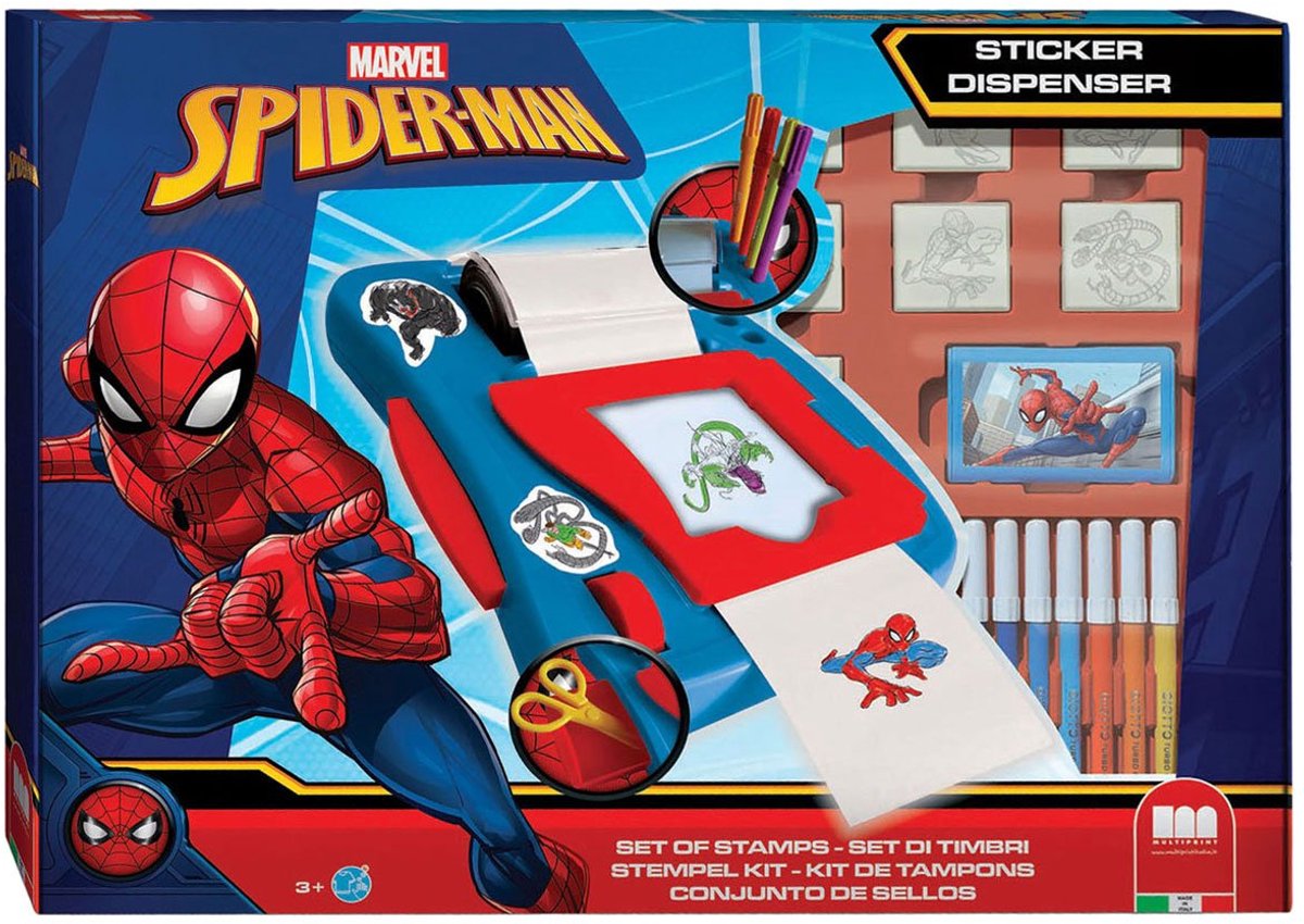 Multiprint Spiderman Sticker Machine Set