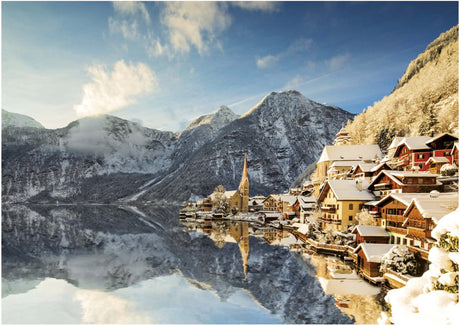 Educa puslespil hallstatt vinter 1500 brikker voksne guld.