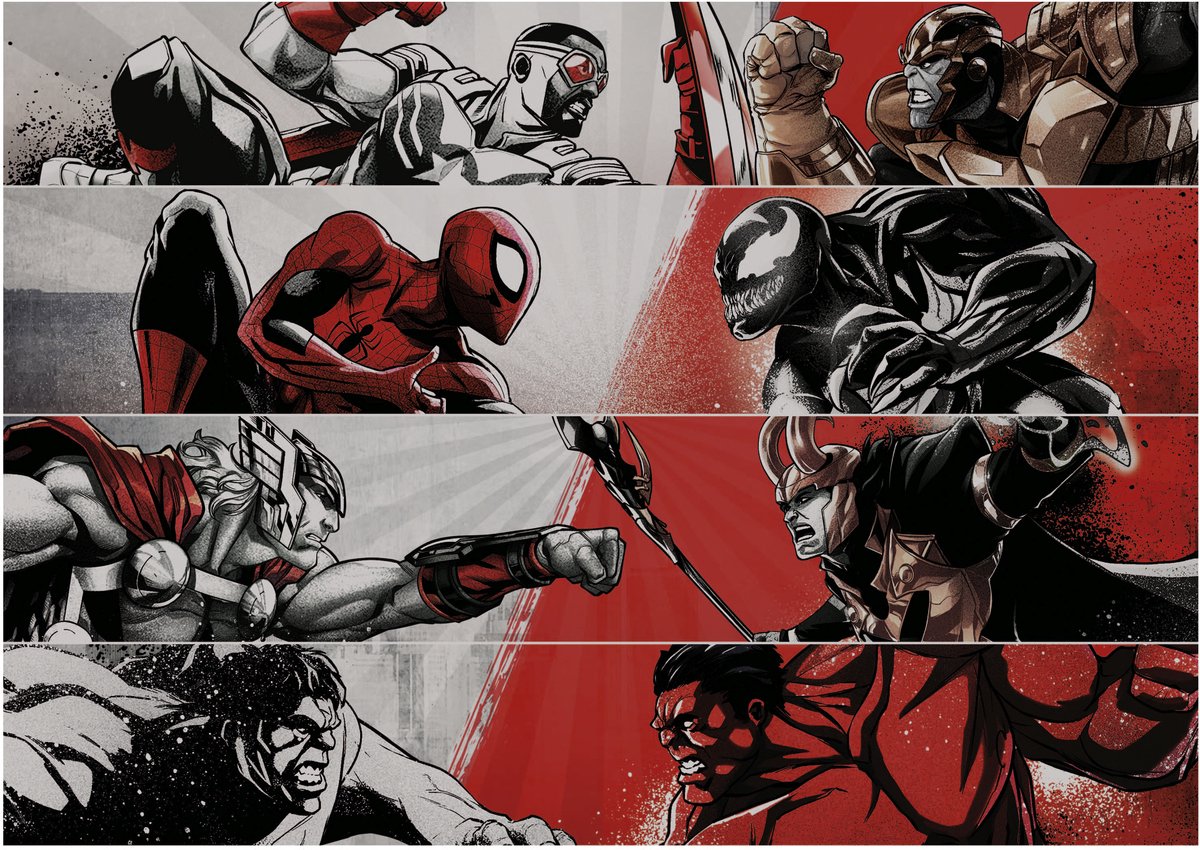 Educa puslespil marvel vs - 1000 brikker - puslespil superhelte.