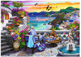 Ravensburger puslespil santorini solnedgang - puslespil - 300 brikker i stort format