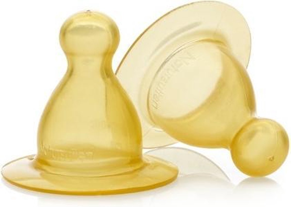 Natursutten - gummiflaskesutter - langsom flow - 0+ måneder - 2 stk