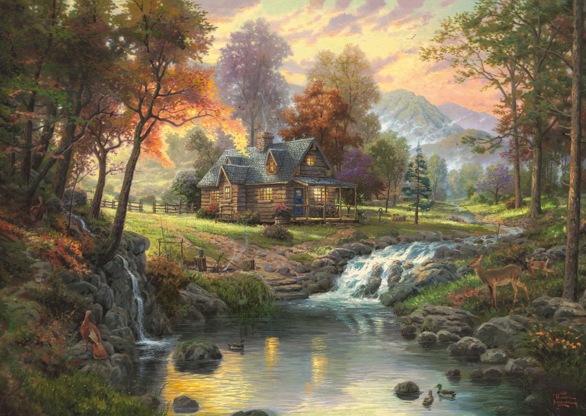 Schmidt puslespil - Kinkade Mountain retræte