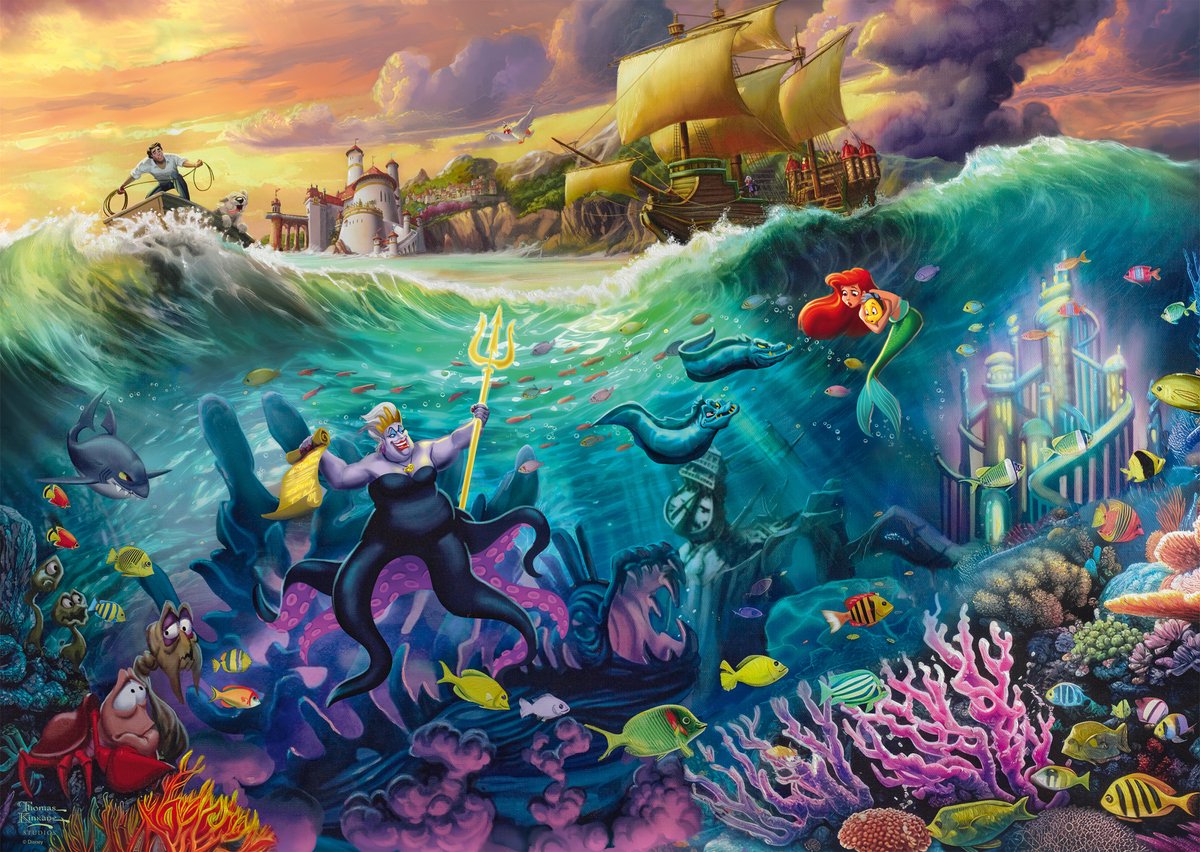 Schmidt puslespil Disney den lille havfrue Ursula 1000 brikker puslespil.