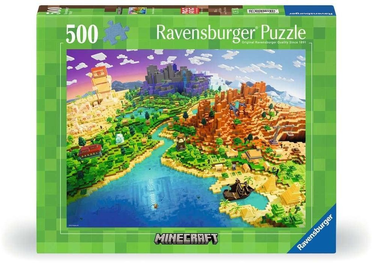 Ravensburger puslespil wt: minecraft - puslespil - 500 brikker
