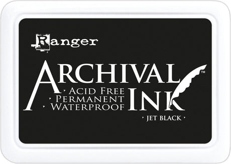 Ranger industries ranger arkiv permanent blækpude - kulsort - sort