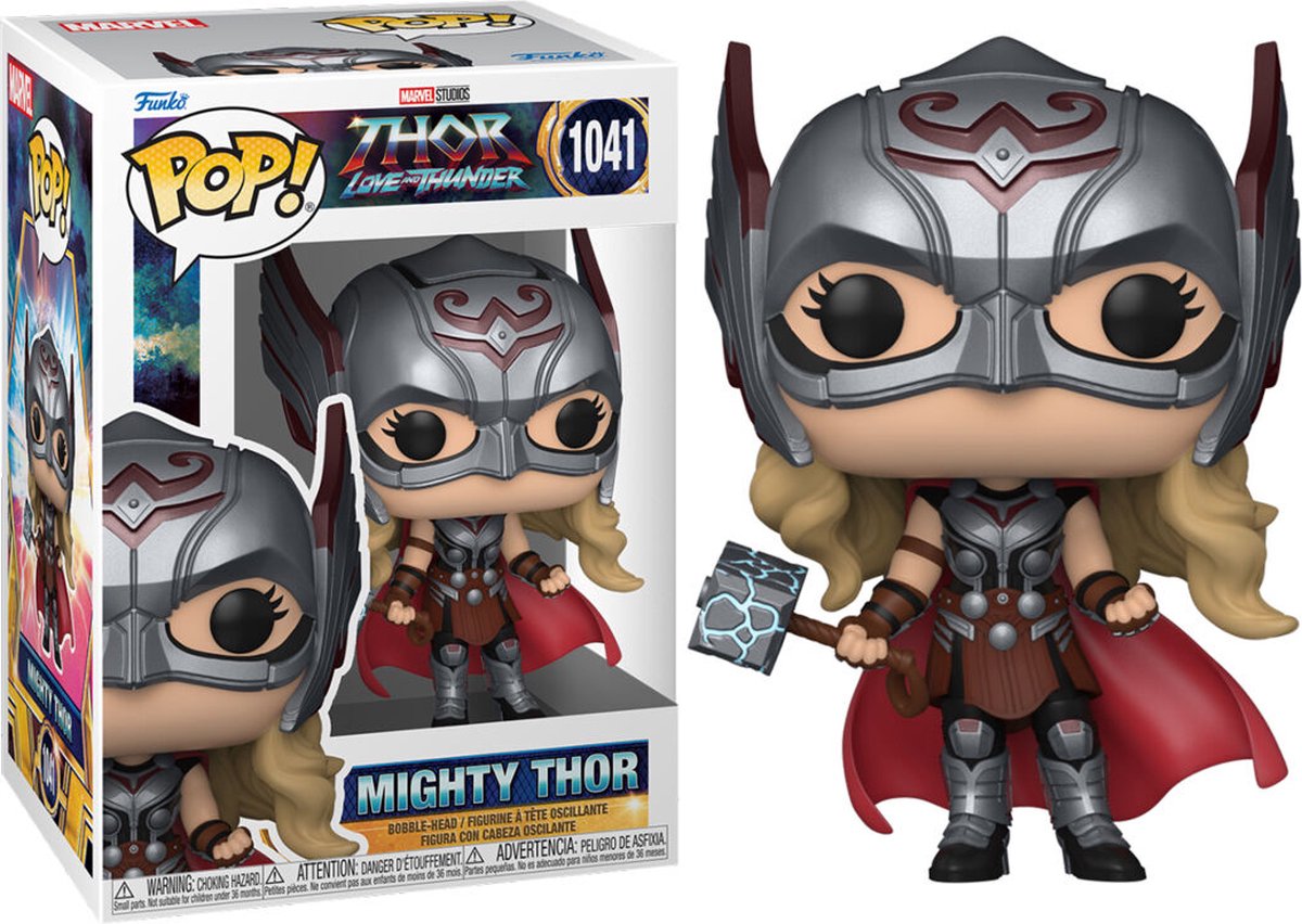Funko pop! vidunder: thor: kærlighed og torden - mægtig thor