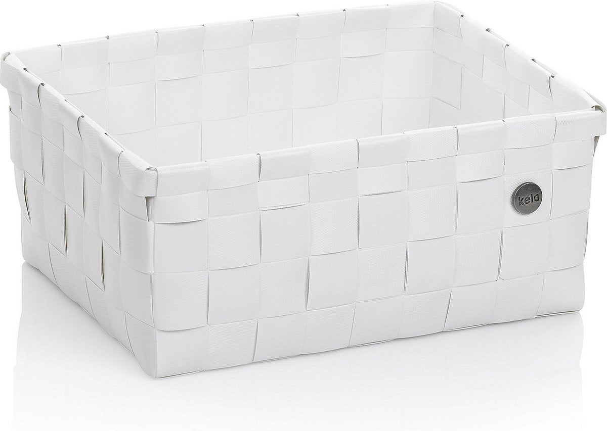 Kela badeværelse - neo kurv 24x31x14 cm - polypropylen - hvid