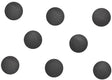 Maul magnet massiv rund 8 stk 0,3 kg plast ferrit bruchsicher ø 2 x 0,75 cm sort