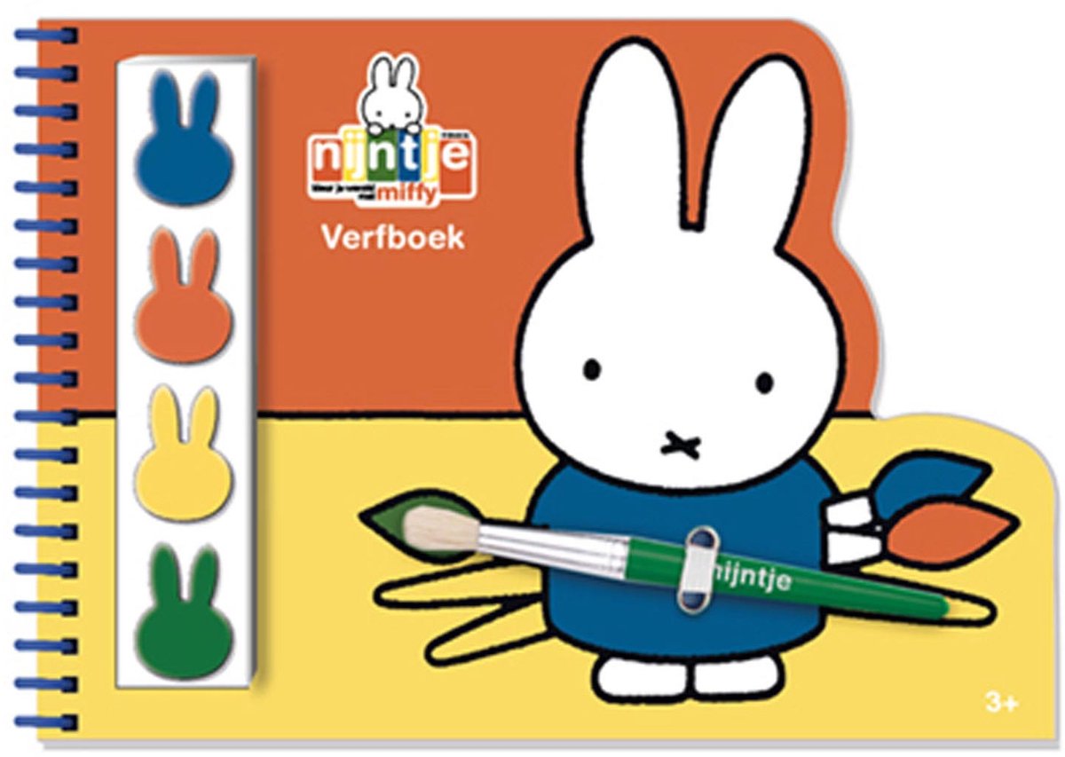 Bambolino Miffy håndværksbog tegning og maling, inkl. pensel og 4 farver maling - småbørn - feriebog - fra 3 år - legetøj